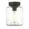 Westinghouse Fixture Ceiling SemiFlush-Mount 60W Judd 8In ORB High-Light Seed Glass 6119300 - alternate 2